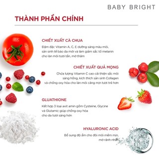 Mặt Nạ Môi Cà Chua Baby Bright Tomato & Gluta Bright Lip Mask 10g