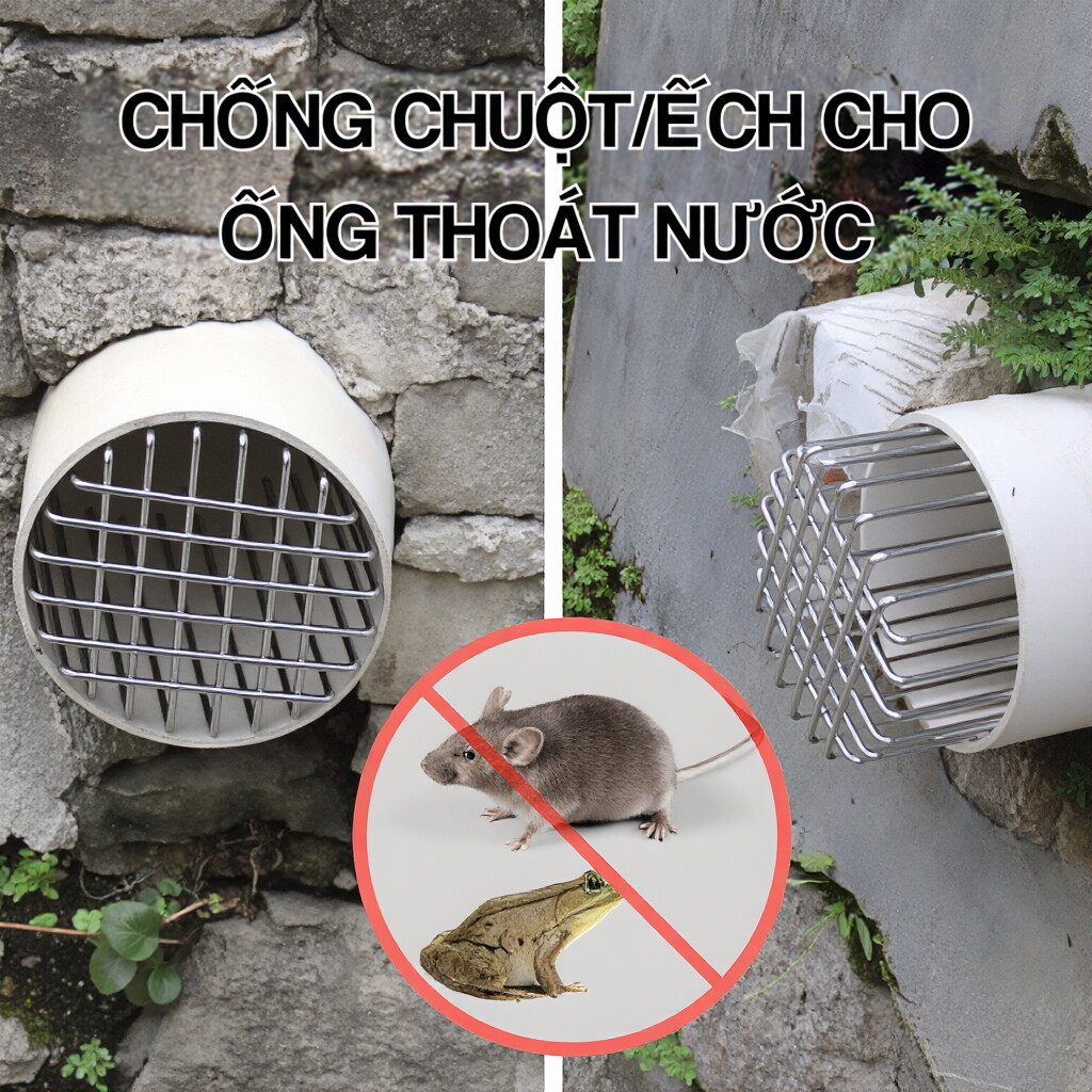 【COD】Vỏ thoát nước ban công inox chống tắc, thiết kế dạng lưới lọc rác hiệu quả, ngăn chim chuột và côn trùng xâm nhập.
