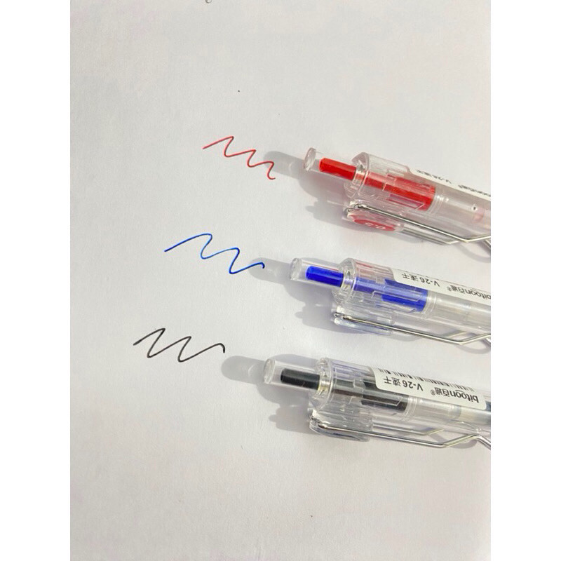 Bút gel bi bấm cao cấp ngòi 0.5mm BITOON V26 xanh, đen, đỏ