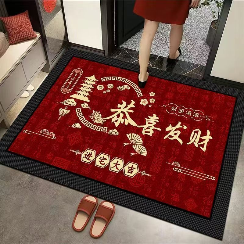 Phong Cách Trung Hoa Lễ Hội Thảm Pha Lê Đỏ Nhung, Thảm Sàn Phòng Khách Lối Vào, Chống Trơn Trượt