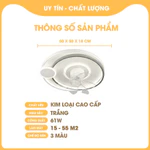 Đồ dùng cho gia đình Quạt Trần Đèn LED Thông Minh Kiểu Dáng Sang Trọng Điều Khiển Từ Xa QTD166 ( Nội thất đẹp giá tốt) — ảnh 2