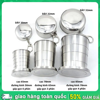 Cốc gấp gọn du lịch inox 304 an toàn sức khỏe Có thể gấp gọn / Xếp gọn،Bỏ túi / Có móc khóa،Du lịch, dã ngoại, cắm trại