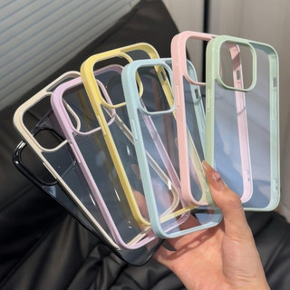 Dành Cho IPhone 17 16 15 14 Plus 13 12 11 Pro Max Đơn giản rắn màu macaron cặp vợ chồng Ốp Lưng Điện Thoại Mềm Mại