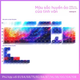 [Ship nhanh] Keycap Galaxy Xuyên LED - 108 Phím - Nhựa PC – Profile Cherry - CooBeStore