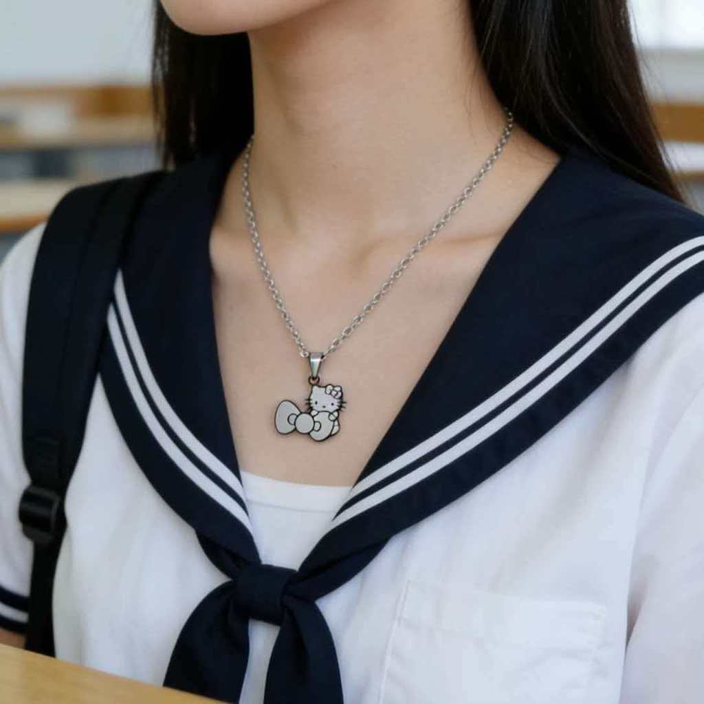 Nhật Bản Phim Hoạt Hình Hàn Quốc Dễ Thương KT Mèo Vòng Cổ Sáng Tạo Dễ Thương Vũ Khí Thiết Kế Trái Tim Cô Gái Hello Kitty Ngọt Ngào Vòng Cổ Bạn Gái Quà Tặng