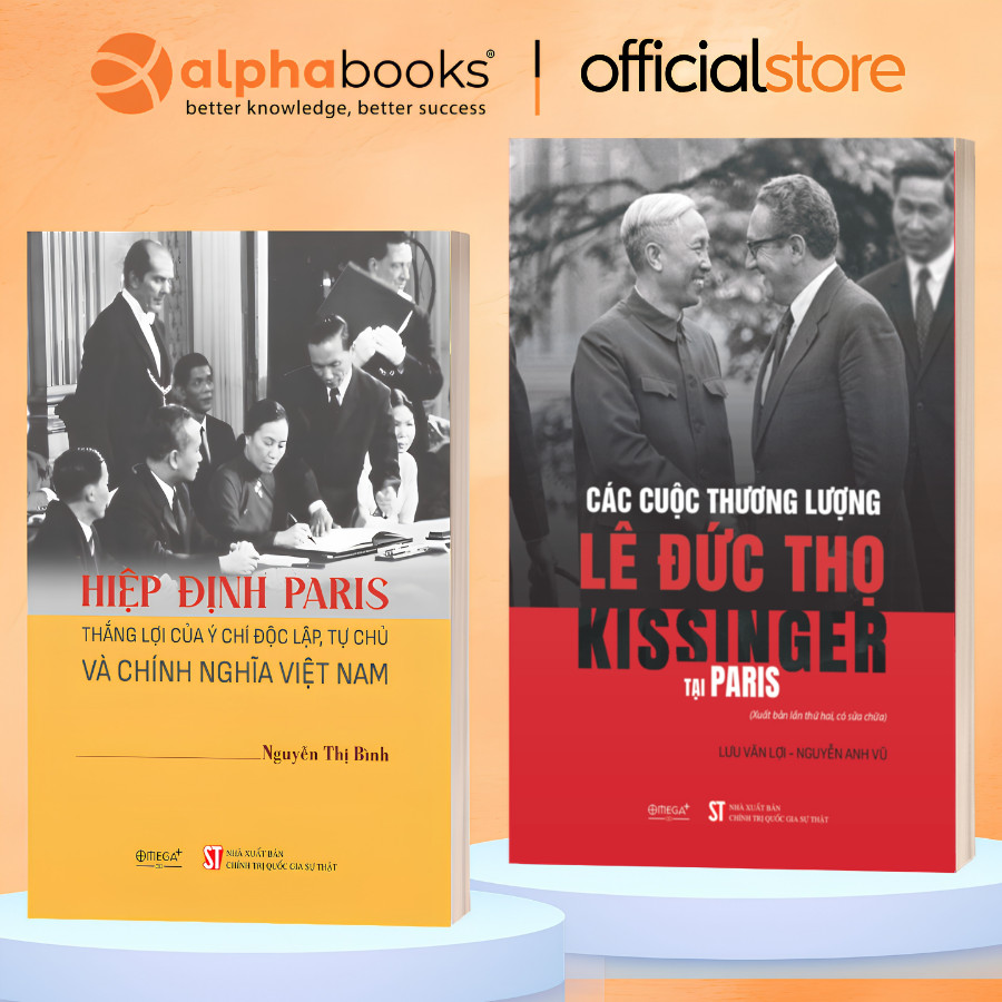 Combo sách: Hiệp Định Paris + CÁC CUỘC THƯƠNG LƯỢNG GIỮA LÊ ĐỨC THỌ & KISSINGER TẠI PARIS (Omega+)