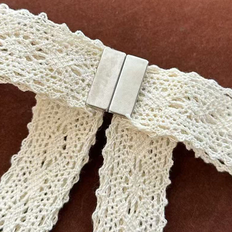Mới Kẹp Tóc Ren Nơ Satin Cao Cấp, Tinh tế và Dễ Dàng Tháo Lắp