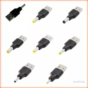 Ngôi Sao Laptop Sạc Nguồn Adapter Kết Nối USB A Nam Sang DC 2 5 3 0 3 5 4 0 4 8 5 5 5 5M Nam Jack Cắm Chuyển Đổi