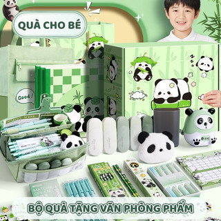 Văn Phòng Phẩm Thông Minh – Set Quà Tặng Gấu Trúc Đồ Dùng Học Sinh Túi Đựng Bút Hoạt Hình