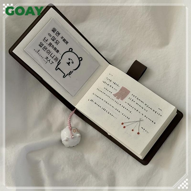 GOAY Sách Thơ Nâu Phong Cách Nhật Bản Ins Niche Đơn Giản Di Động Mini Notebook Nhật Ký VN
