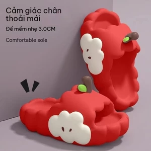 Dép Apple EVA dành cho nữ, đế dày 3cm, siêu mềm mại và dễ thương, dép đi trong nhà mùa hè chống trơn trượt.