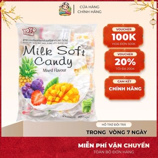 [GÓI 300Gr] Kẹo dẻo Thái Lan vỏ sữa mềm nhân trái cây Milk Soft Candy