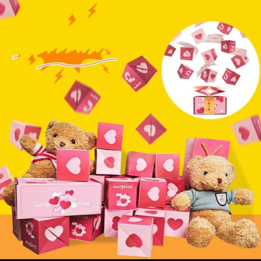 【COD】Hộp quà lì xì bật nhảy bất ngờ bằng giấy cứng cao cấp, dùng để đựng tiền lì xì quà tặng sinh nhật độc đáo.