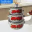 Nồi súp tráng men 3 món có nắp, Bộ Mini tráng men, cổ điển, có tay cầm, Nồi súp đáy phẳng, Nồi nấu cho gia đình, nhà hàng