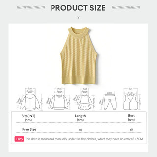 Áo vest dệt kim không tay cổ yếm thiết kế xoắn thời trang dành cho nữ.