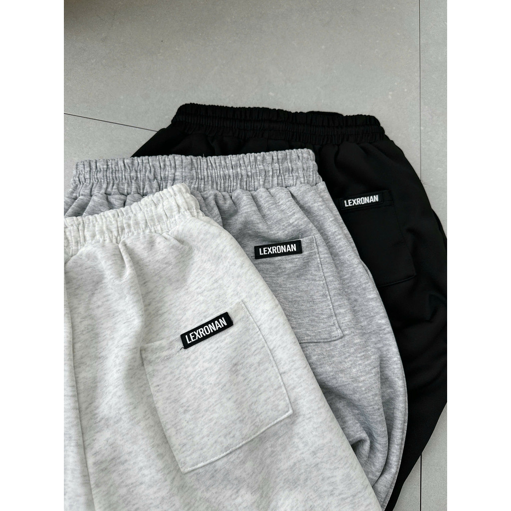 Quần Jogger Trơn Nam LEXRONAN – Jogger Nỉ 2 Da Tag Sau Cao Su Dày Dặn, Form Ôm Chân, Co Giãn, Mặc Ấm, Dễ Phối Đồ #JG01