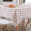 XYLJJ14 Vải Lanh Cotton Kết Cấu Bàn Vuông Khăn Trải Bàn Tua Rua Ren Cạnh Hình Chữ Nhật Tròn Vải Bàn Cà Phê Vải Tùy Chỉnh