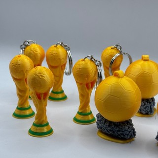 Móc Khóa Cúp Vàng World Cup & Quả Bóng Vàng  - Mô Hình Mini Trang Trí Balo, Chìa Khóa Xe Độc Lạ