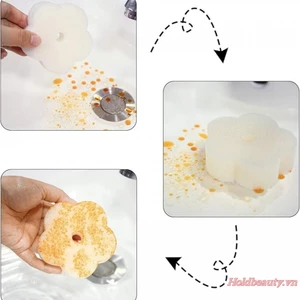 10 Miếng bọt biển hấp thụ bồn tắm nước nóng Rùa trắng / Hoa / Bọt biển thấm dầu bể bơi hình cá sấu