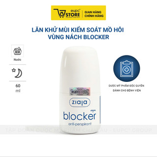 Combo Lăn Khử Mùi Kiểm Soát Mồ Hôi Vùng Nách Ziaja Blocker 60ml & Lăn Khử Mùi Ziaja Natural Care 60ml Không Cồn