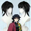 Demon Slayer Kimetsu No Yaiba Tomioka Giyuu Cos Tóc Giả Một Mảnh Dây Buộc Tóc Lớn Chống Uốn Dày Và Lông Tơ