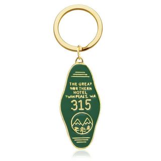 [Mặt dây chuyền] Phim truyền hình Hàng hóa Twin Peaks 315 Mặt dây chuyền phòng khách sạn Thẻ lưu niệm Quà tặng Mỹ Retro Móc khóa