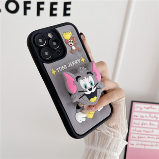 Giá Đỡ 3D Phô Mai Tom Mèo Chuột Hoạt Hình Dễ Thương Dành Cho iPhone 17 16 15 14 13 12 11 Pro Max 7 8 X XR XS