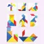 Câu đố ghép hình động vật họa tiết bằng gỗ 3D Đồ chơi Tangram đầy màu sắc Trẻ em Montessori Trò chơi phân loại giáo dục sớm Đồ chơi trẻ em Quà tặng [mới]