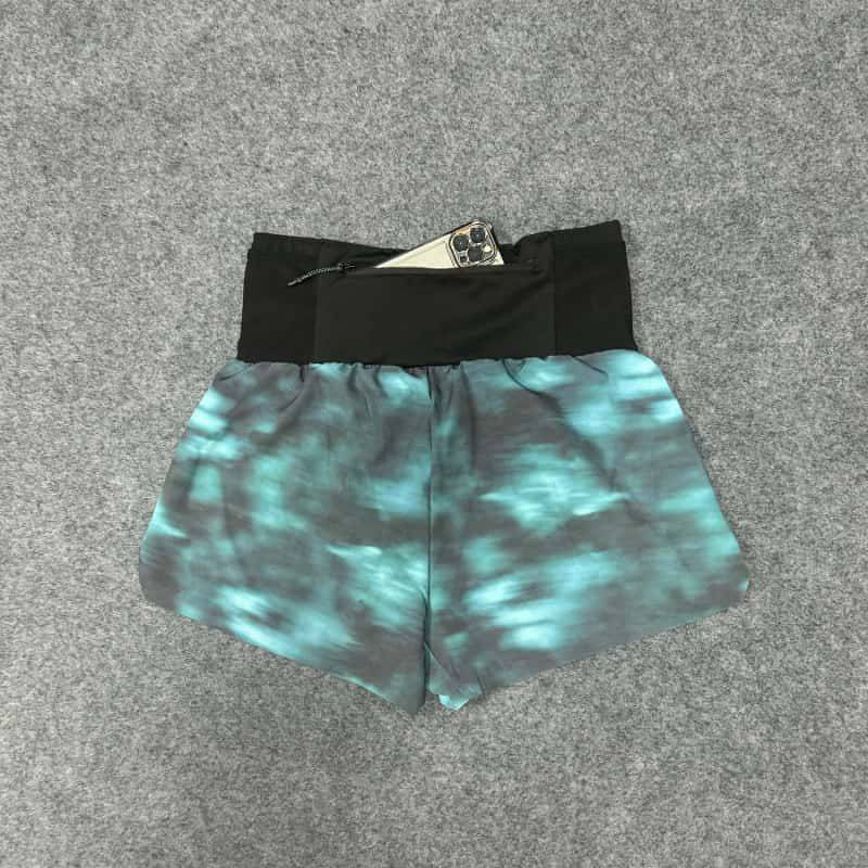 [Popular] Storage Waist Bag Three-Inch Printed Running Shorts Long-Distance Running Men and Women Large Capacity Stretch Reflective Motion Quick-Drying Track Pants A8V9