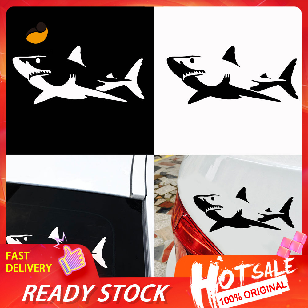 Không tốn kém Cool Shark Xe Máy PET Tự Dính Phản Quang Xe Dán Decal Trang Trí