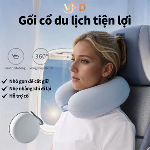 Gối Kê Cổ Chữ U Lõi Cao Su Non - Đa Năng Cho Du Lịch & Văn Phòng, Hỗ Trợ Giảm Mỏi, Bảo Vệ Cổ Hiệu Quả