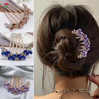 Lấp Lánh Kim Cương Giả Hoa Lược Tóc Phong Cách Trung Hoa cho Tiệc Cưới và Tiệc Sườn Xám