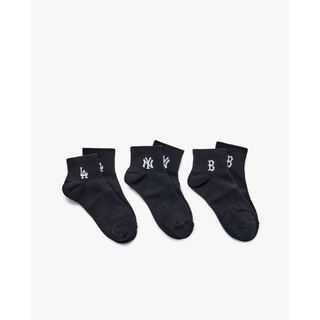 MLB - Set 3 vớ unisex cổ thấp Small Logo_3ASOLS15N-00MGS