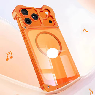 [JLK] Ốp Điện Thoại Cản Kim Loại Không Đều Cho iPhone 17 16 15 Pro Max 17 Air Từ Trong Suốt Mặt Sau Nhôm Chống Sốc