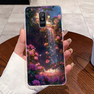 Dành Cho Samsung A6 Plus Vỏ Trong Suốt Thỏ Dễ Thương TPU Mềm Silicon Ốp Lưng Cho Samsung Galaxy A6 Plus 2018 Ốp lưng A605F A600G