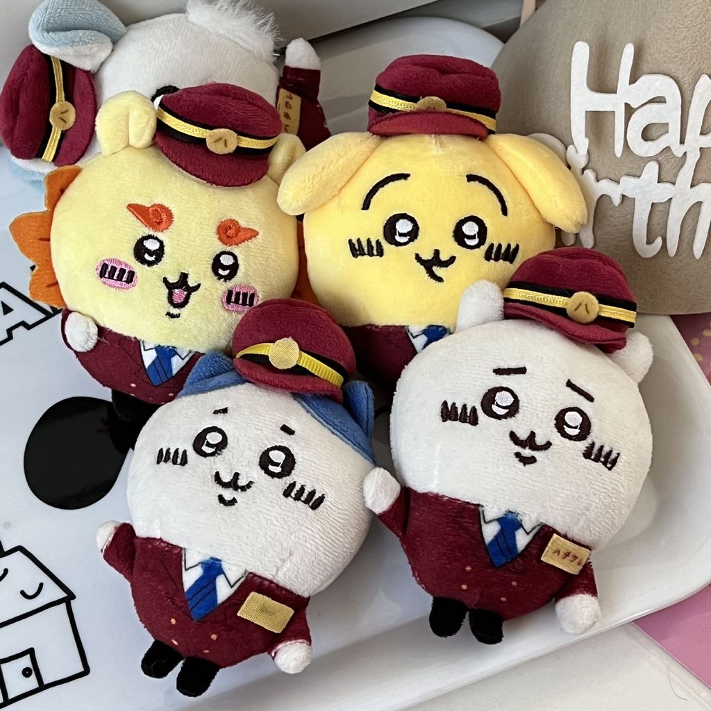 Chiikawa Tàu Dẫn Series Sang Trọng Đồ Chơi Hachiware Usagi Sang Trọng Móc Khóa Túi Dễ Thương Mặt Dây Chuyền Hoạt Hình Búp Bê Trẻ Em Quà Tặng
