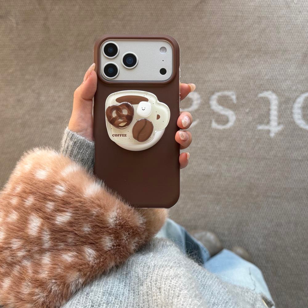 Ốp Lưng Cứng Tương Thích Với iPhone 13 14 14Pro 14ProMax 15 15Pro 15ProMax 16 16Pro 16ProMax 17 17Pro 17ProMax 17Air Ốp Nam Châm Họa Tiết Nâu Mờ