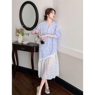 Đầm họa tiết hoa cúc nhỏ cho nữ, phong cách mới, phù hợp mùa xuân