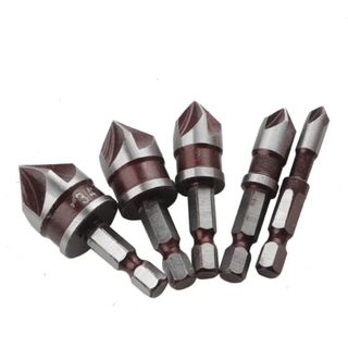 [Còn hàng] OAKANDME 5 bit chìm, Bộ mũi khoan chìm đa kích thước bằng kim loại, Xây dựng mũi khoan khoan 1 / 4 3 / 8 1 / 2 5 / 8 3 / 4 inch chuyên nghiệp