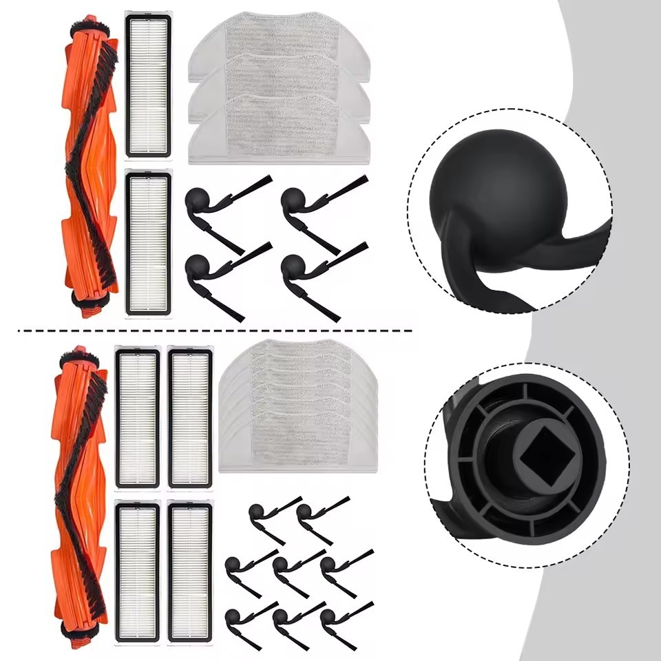 Phù Hợp Cho Xiaomi Robot Hút Chân Không S40 / OV81 Phụ Kiện Bàn Chải Chính Bàn Chải Bên Bàn Chải Lau Nhà Lọc