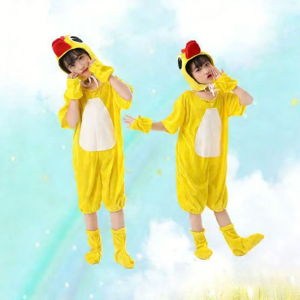 💕Chỗ💕 Trẻ Em Gà Vịt Động Vật Múa Trang Phục Quần Áo Cho Bé Gái 3-12 Tuổi Mới Lạ Halloween Giáng Sinh