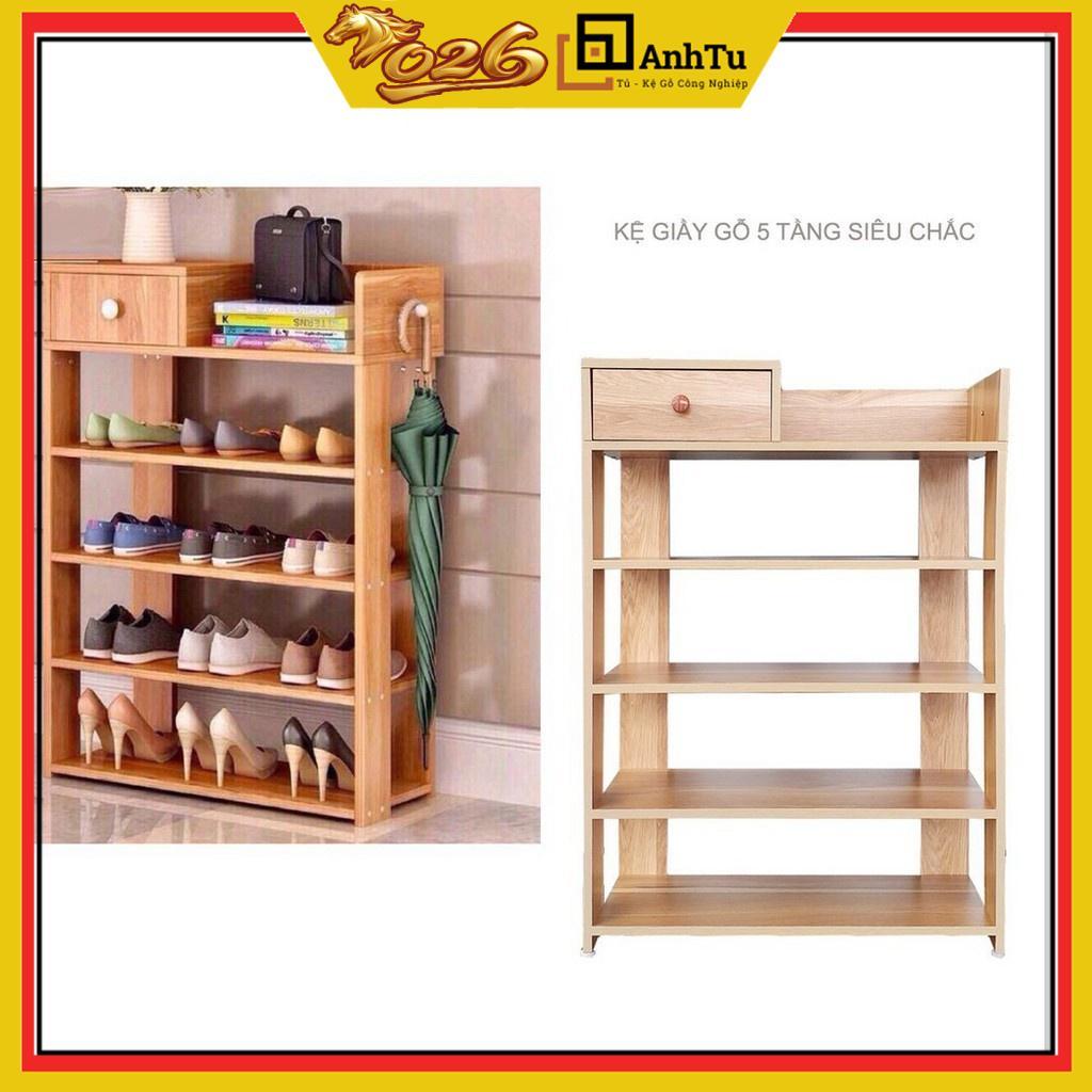 Kệ giày gỗ 5 tầng vân gỗ