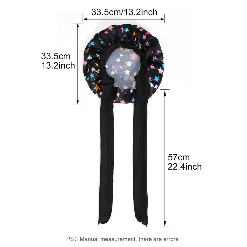 Bonnet lụa satin jumbo cho nữ, phù hợp để ngủ và bảo vệ tóc xoăn hoặc bím
