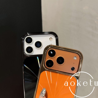 Họa tiết CD Laser thích hợp cho vỏ điện thoại Apple 17promax màu cam iPhone 16 pro mạ mới bao gồm tất cả chống rơi 15 / 14 / 13 / 12 / 11 Vỏ tản nhiệt siêu mỏng