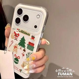 Giáng Sinh Mới Màu Trắng Ốp lưng iQOO Z10 Z10X Z9 Turbo Pro Plus Z9X Z9S Z8 Z8X Z7 Z7i Z7X Z6 Lite Z5X Z5 Z3 Z1 5G 4G Dễ Thương Nai Sừng Tấm Ốp Lưng Cặp Đôi Chống Sốc Lỗ Lớn