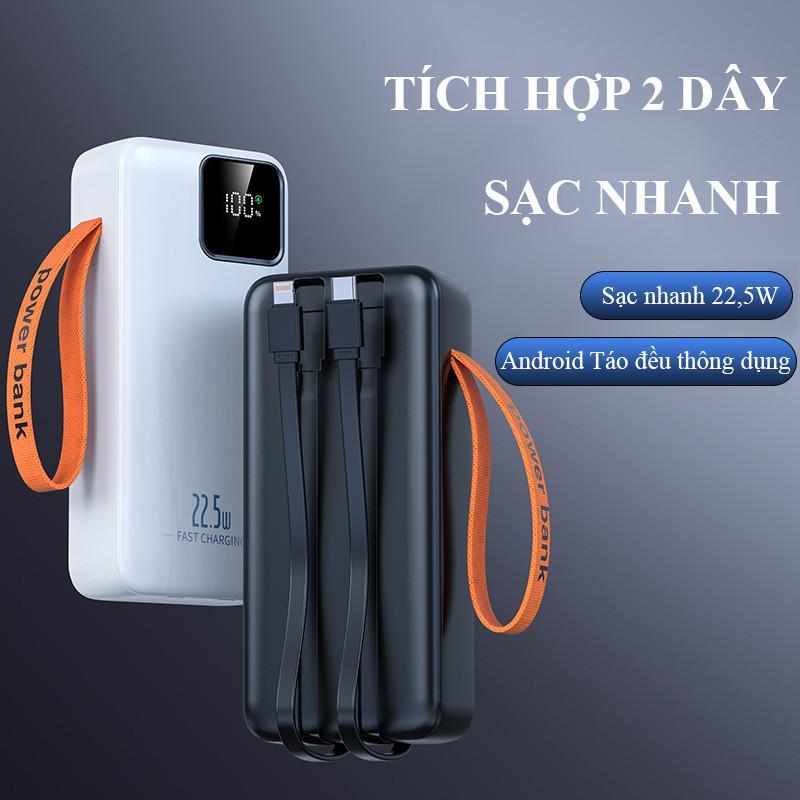 Sạc Dự Phòng 50.000mAh PD 22.5W - Đèn LED Siêu Sáng, Màn Hình LCD - Sạc Nhanh Đa Thiết Bị Tiện Lợi
