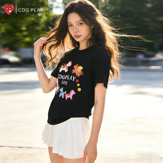 Áo sơ mi unisex cổ tròn họa tiết ngựa, 100% cotton, nhiều màu sắc