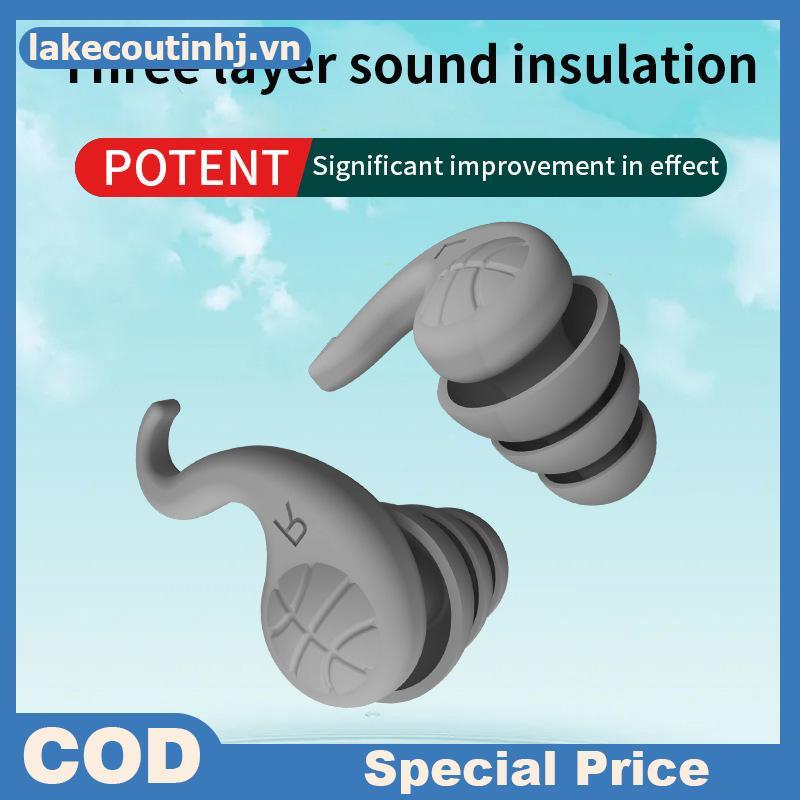Lu Nút Tai Cách Âm Cho Ngủ Silicon Mềm Bịt Tai Bảo Vệ Tiếng Ồn Du Lịch Có Thể Tái Sử Dụng Bảo Vệ Âm Thanh Bloing Tai Cắm tinhj