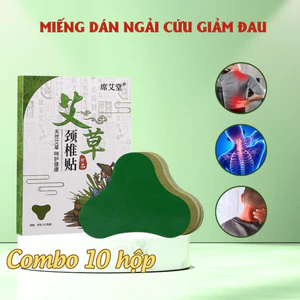 Combo 10 Hộp Miếng Dán Ngải Cứu Trị Đau Cổ Vai Gáy Toàn Thân Hộp 12 Miếng