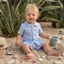 6M-5Y Trẻ Em Bé Trai Mùa Hè Tay Ngắn Nút Xuống Họa Tiết Áo Sơ Mi + Quần Short Bộ Quần Áo